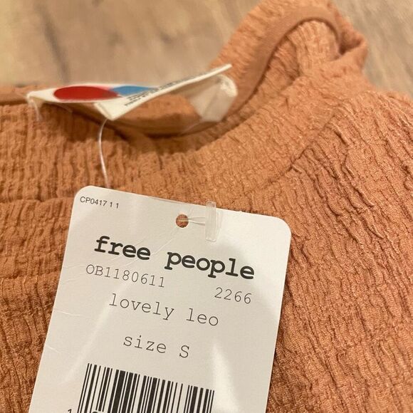 NWT Free People Beach Marni Tunic Dress Lovely Leo Small Ruffle Hem Boho Mini - Picture 10 of 10